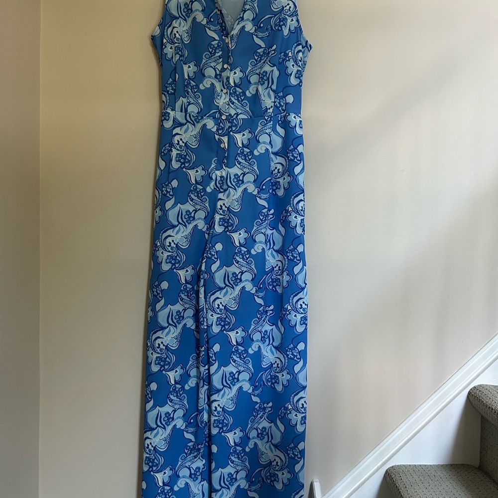 J. McLaughlin Blue Jumpsuit in size L. Excellent condition